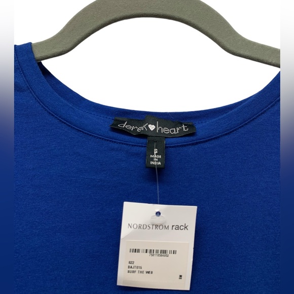 New! Derek Heart short sleeve blouse, puff sleeves, cotton, girl's small - Picture 3 of 5